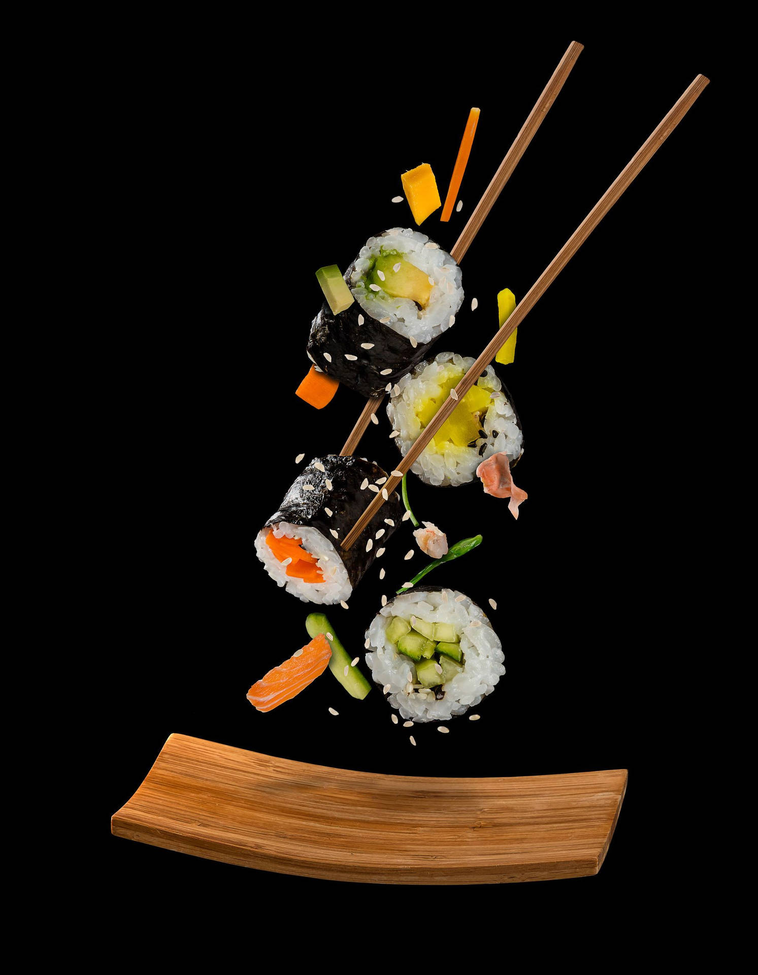 Maki Sushi Food Photography Background