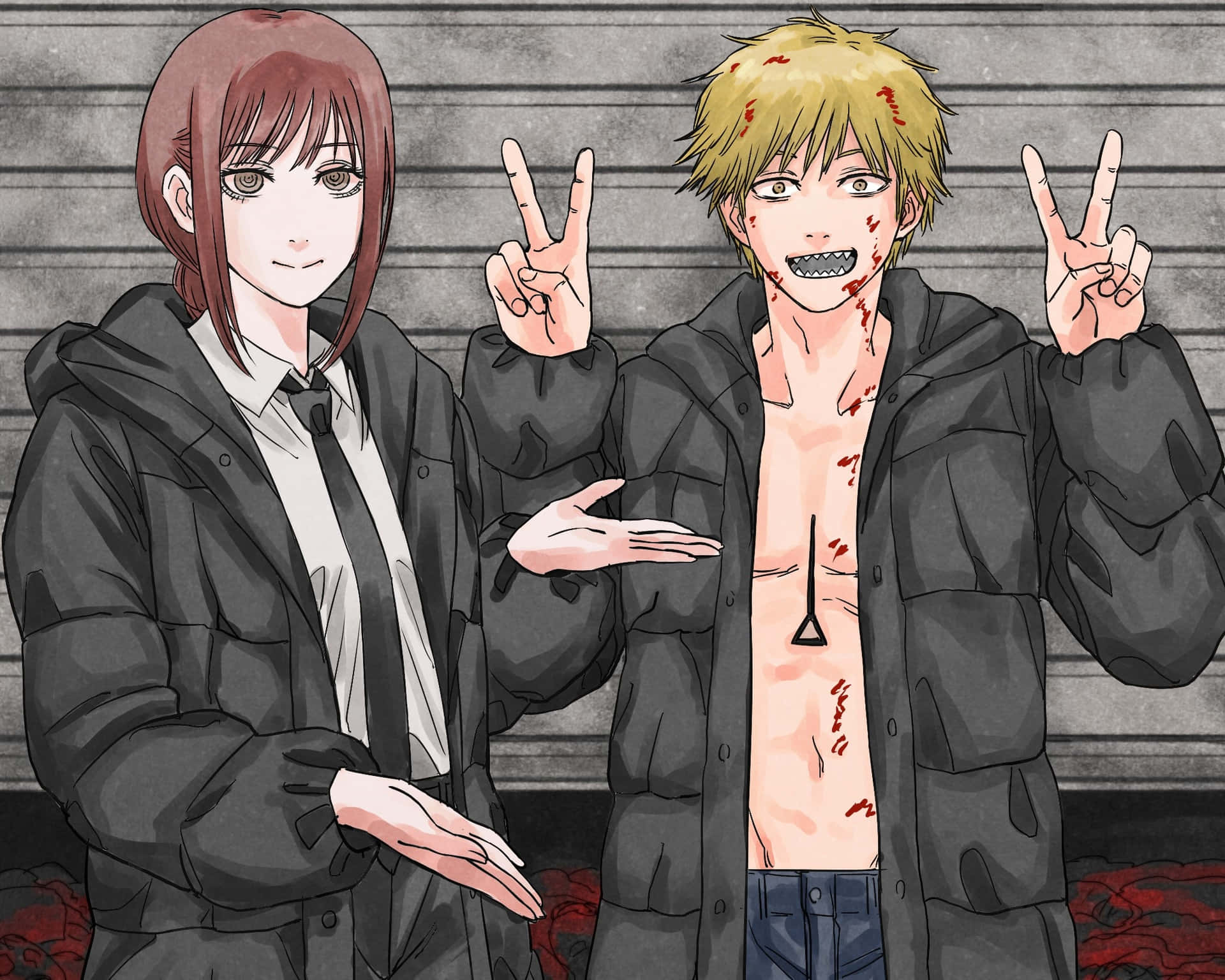 Makima Presenting Chainsaw Man Pfp Background