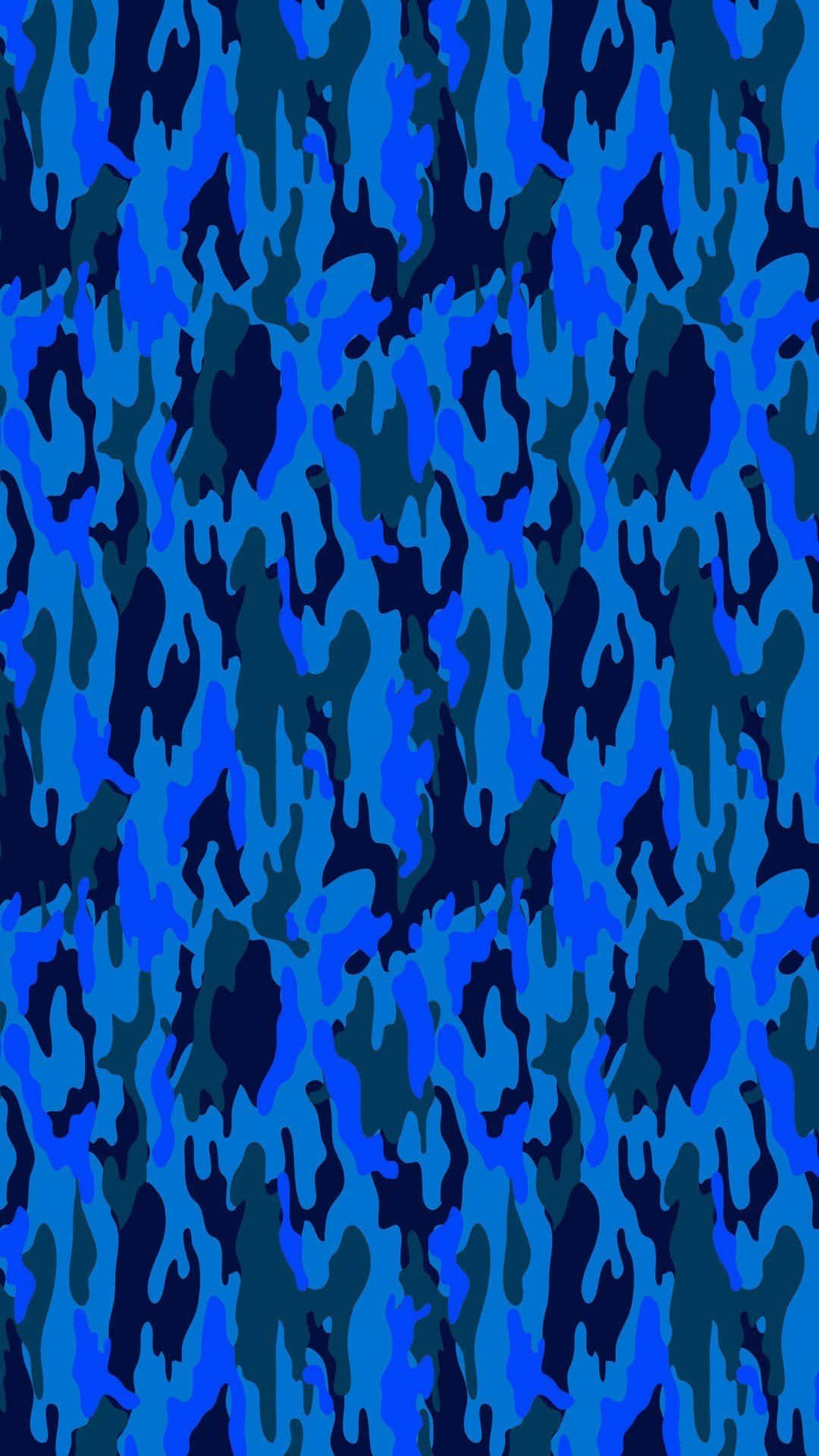 Making A Statement In Classic Blue Bape Camo Background