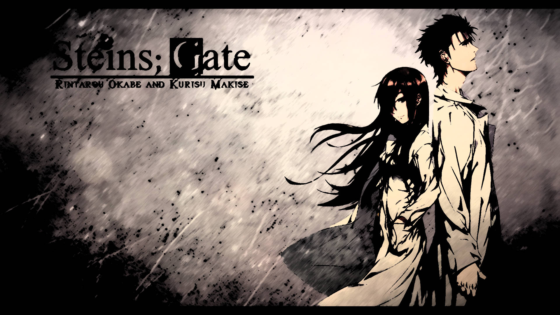 Makise And Okabe Steins Gate Poster Background