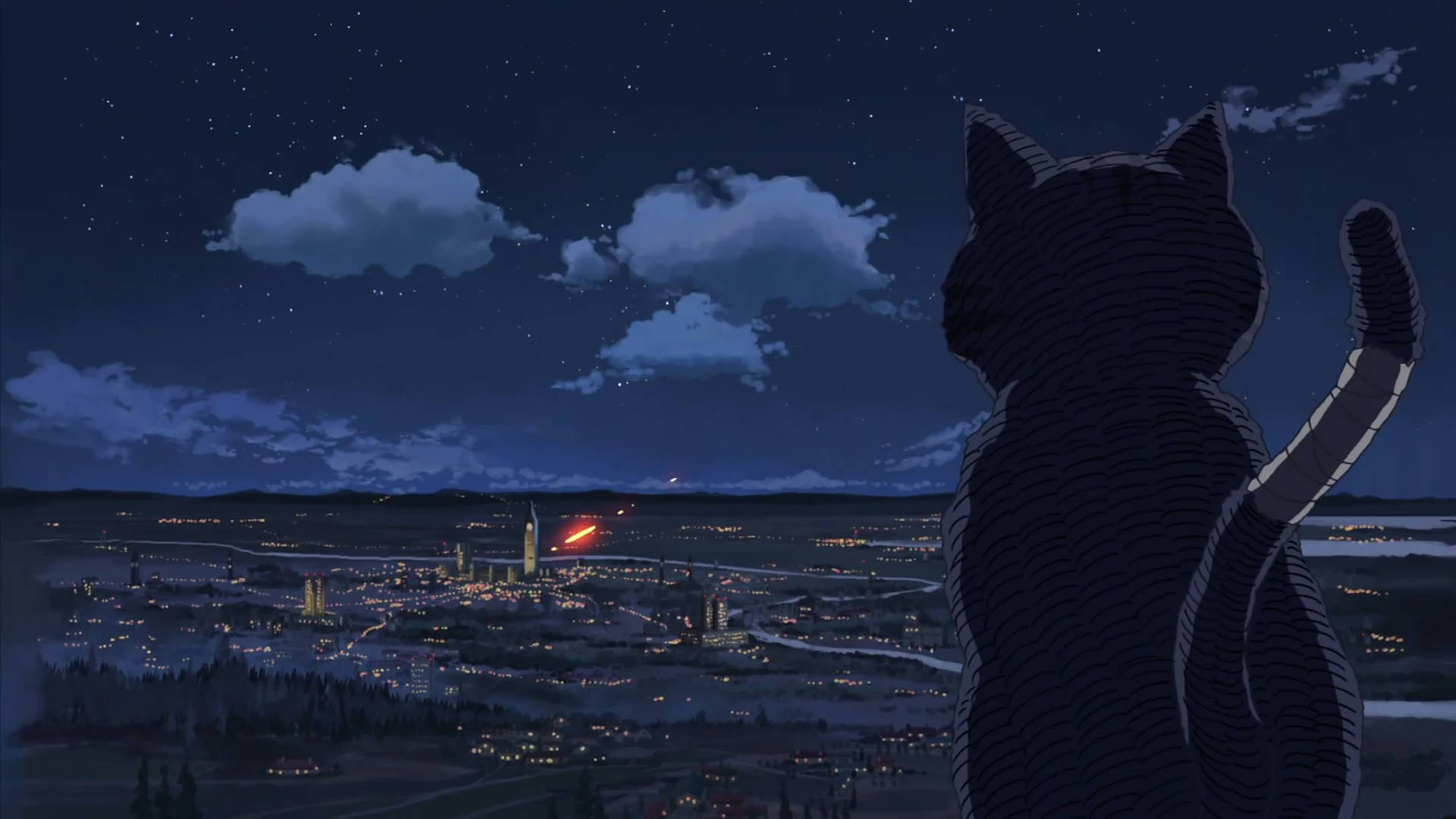Makoto Shinkai Cats' Gathering Chobi Background