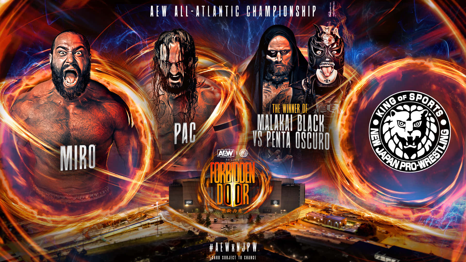 Malakai Black And Penta Oscuro In Peak Wrestling Action Background