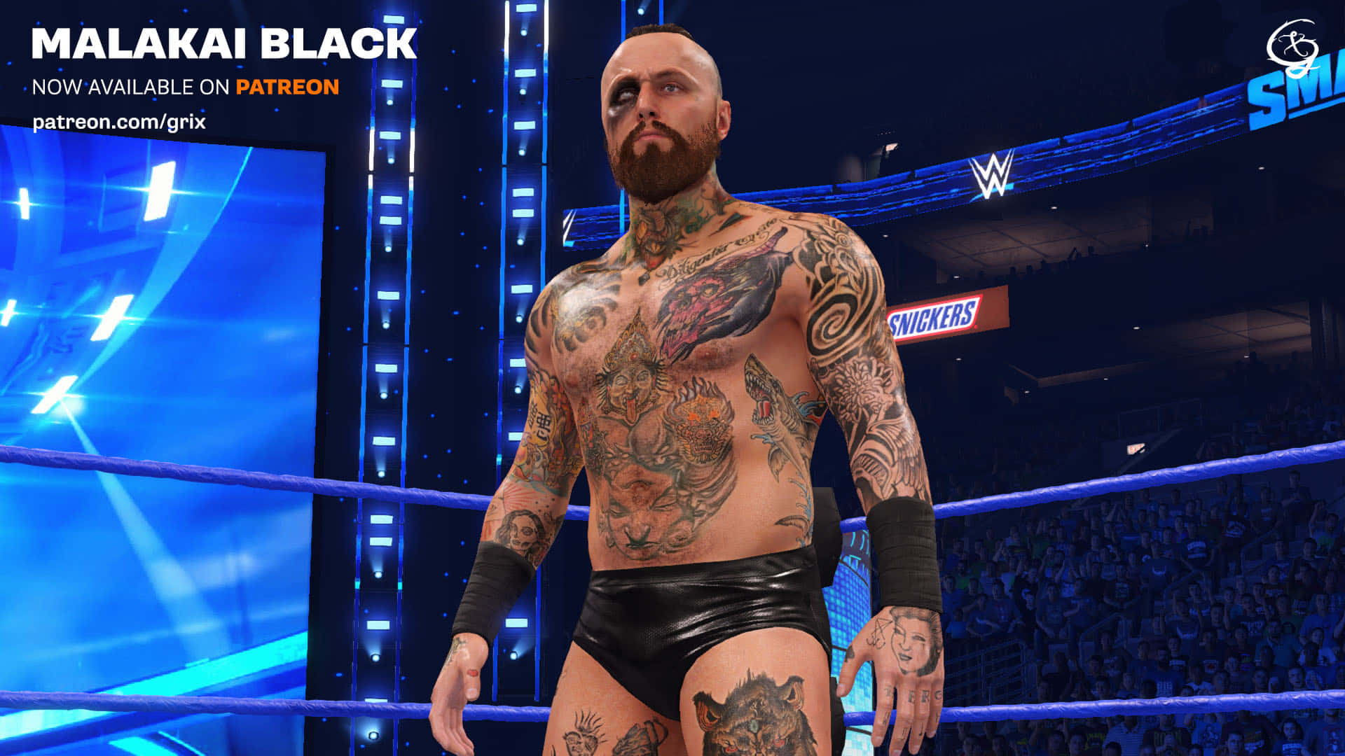 Malakai Black In Action - The Transformation From Aleister Black Background