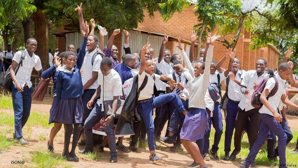 Malawi Happy Students Celebrating Background