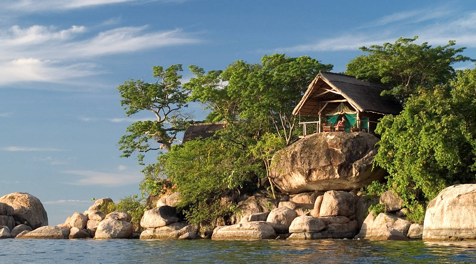 Malawi Hut Rocks Lake