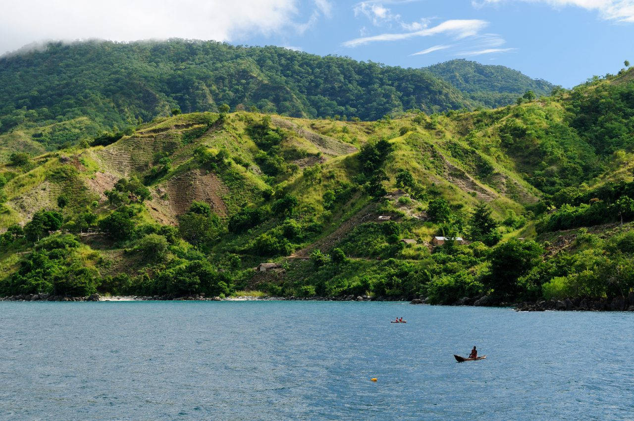 Malawi Lake Green Mountains Background