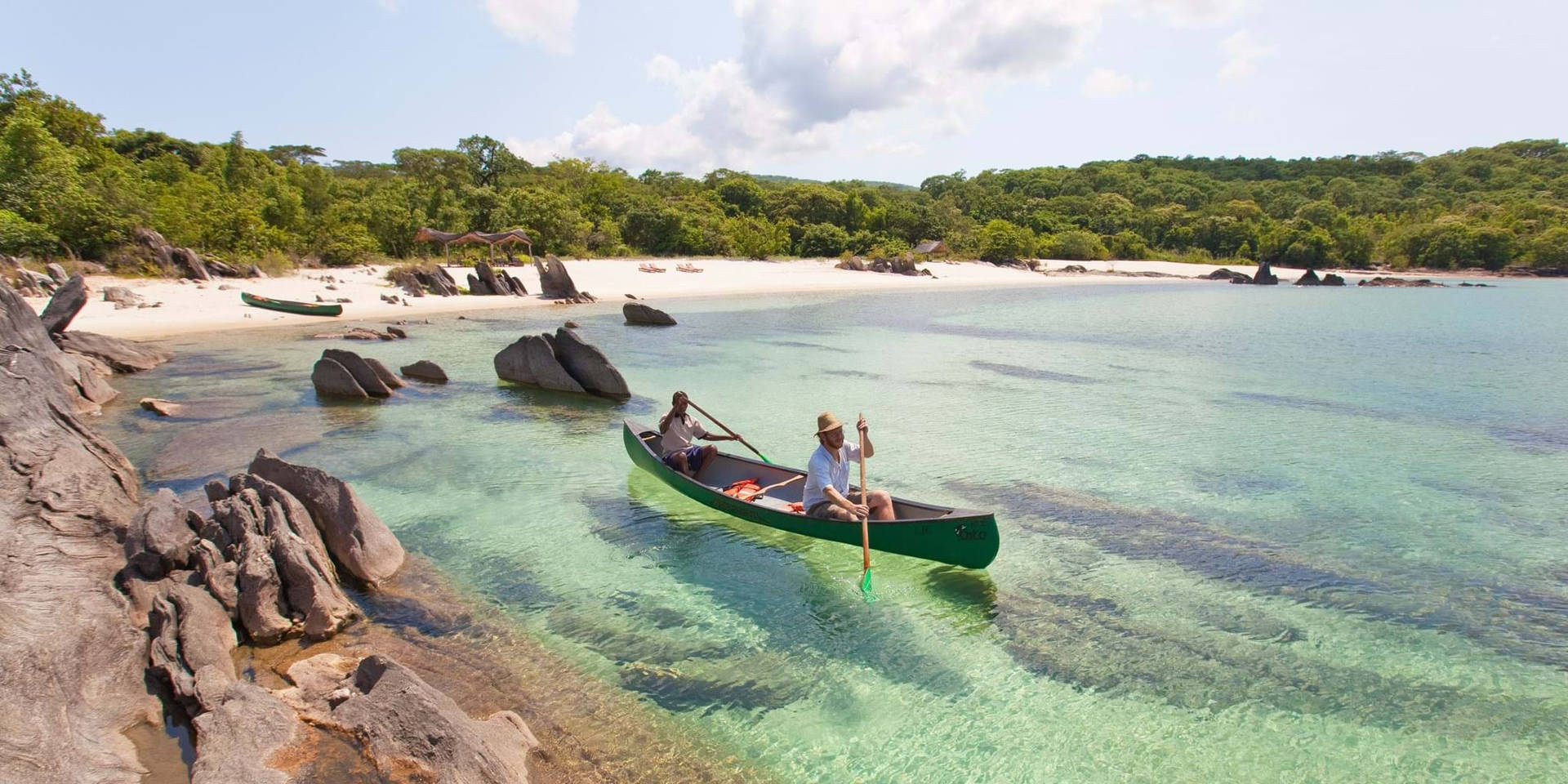 Malawi Men Rowing Boat