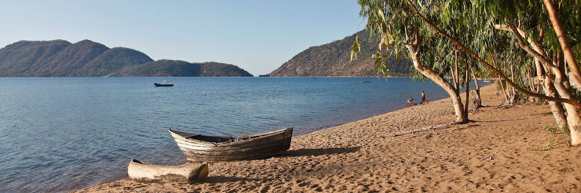 Malawi Small Boats On Beach