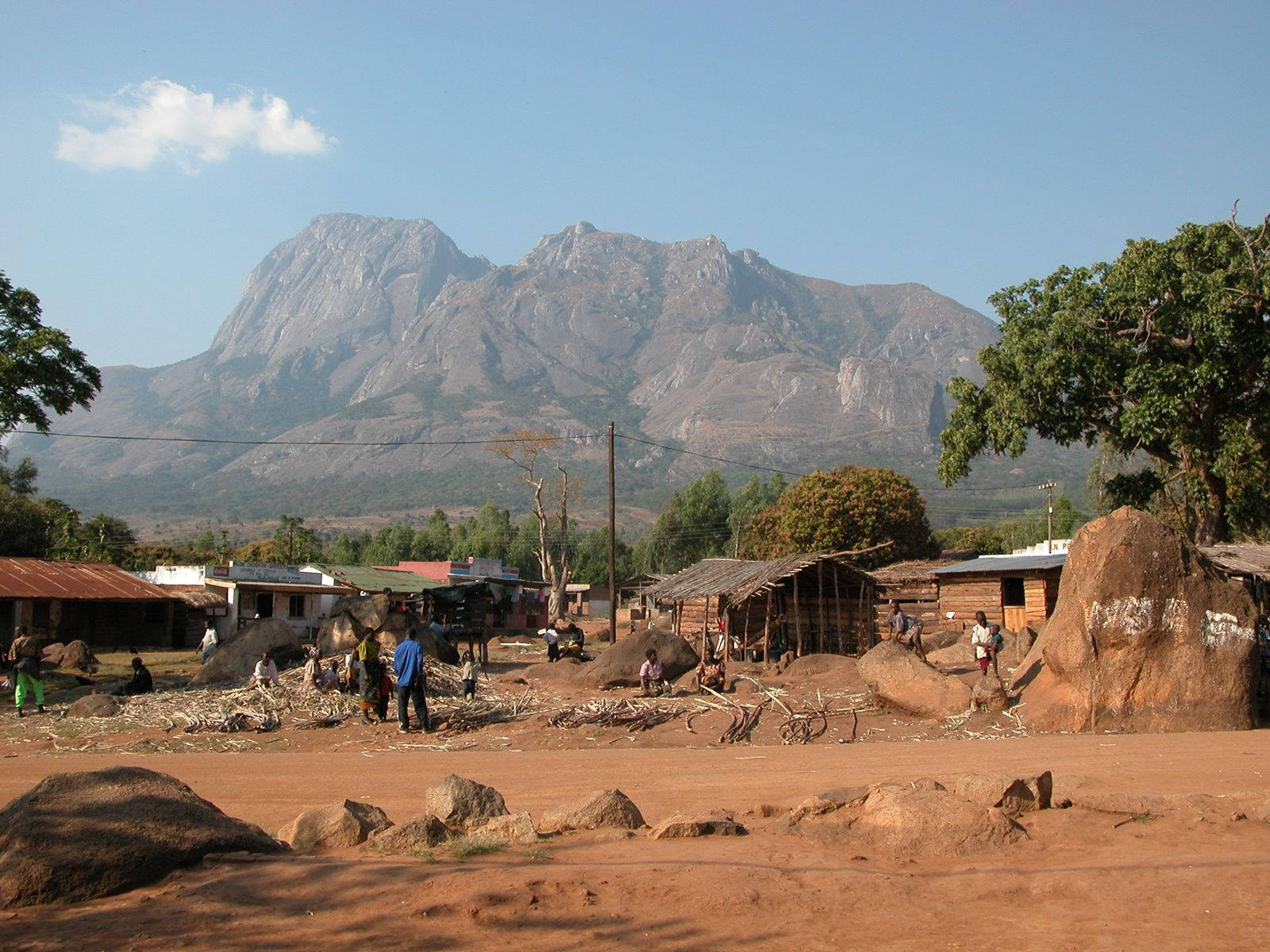 Malawi Town Mountain Background