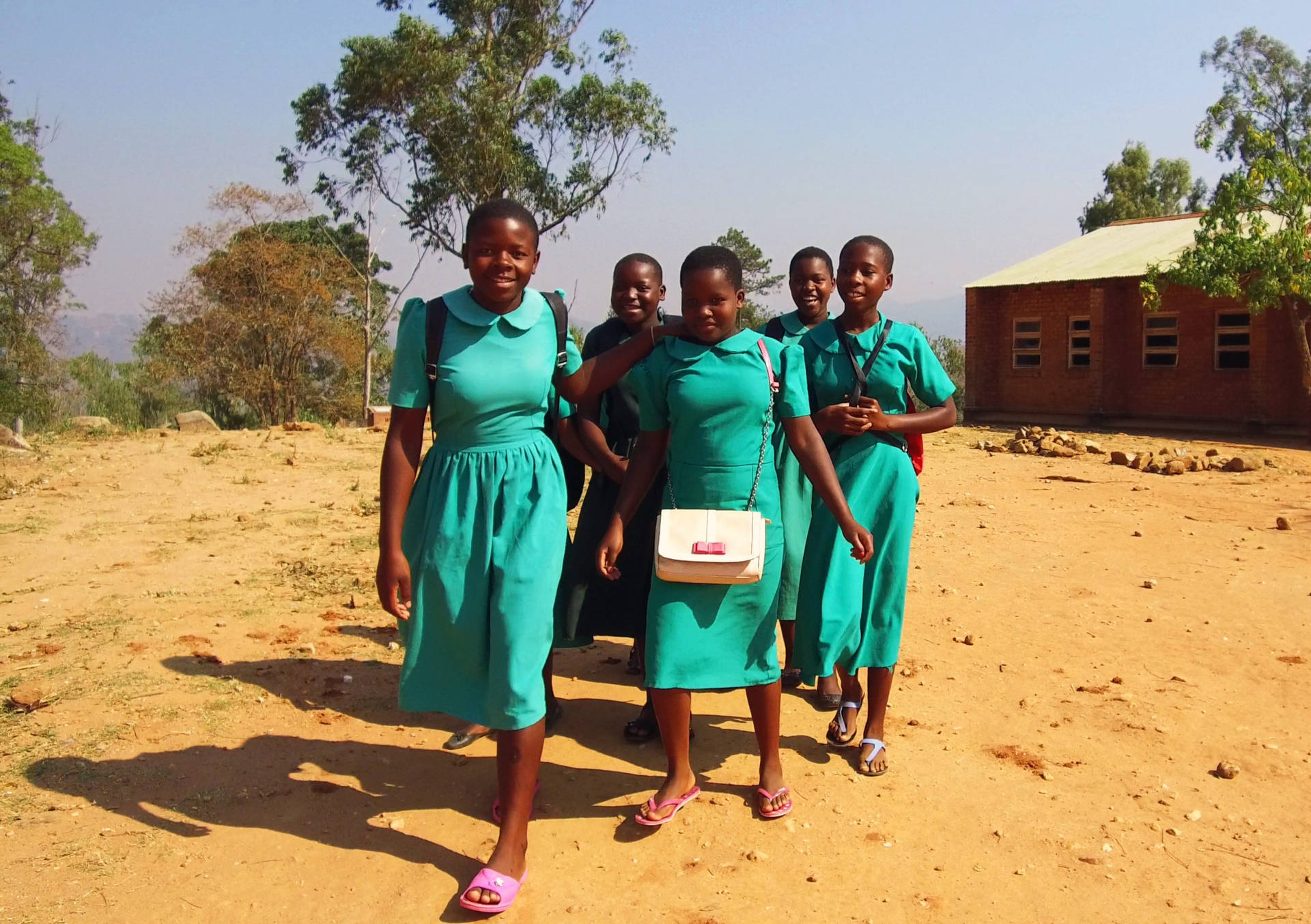 Malawi Women Green Dresses