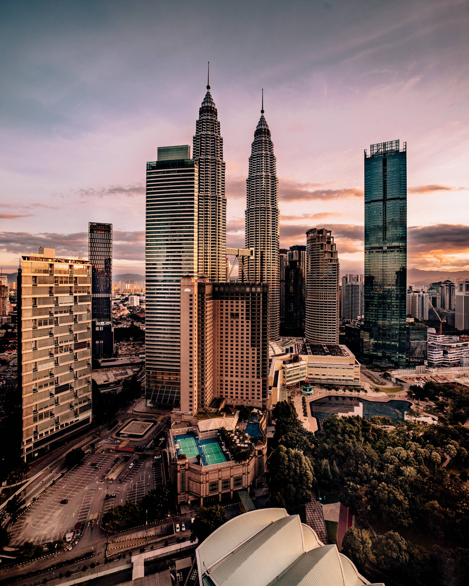 Malaysia Petronas Twin Tower Skyscrapers Background