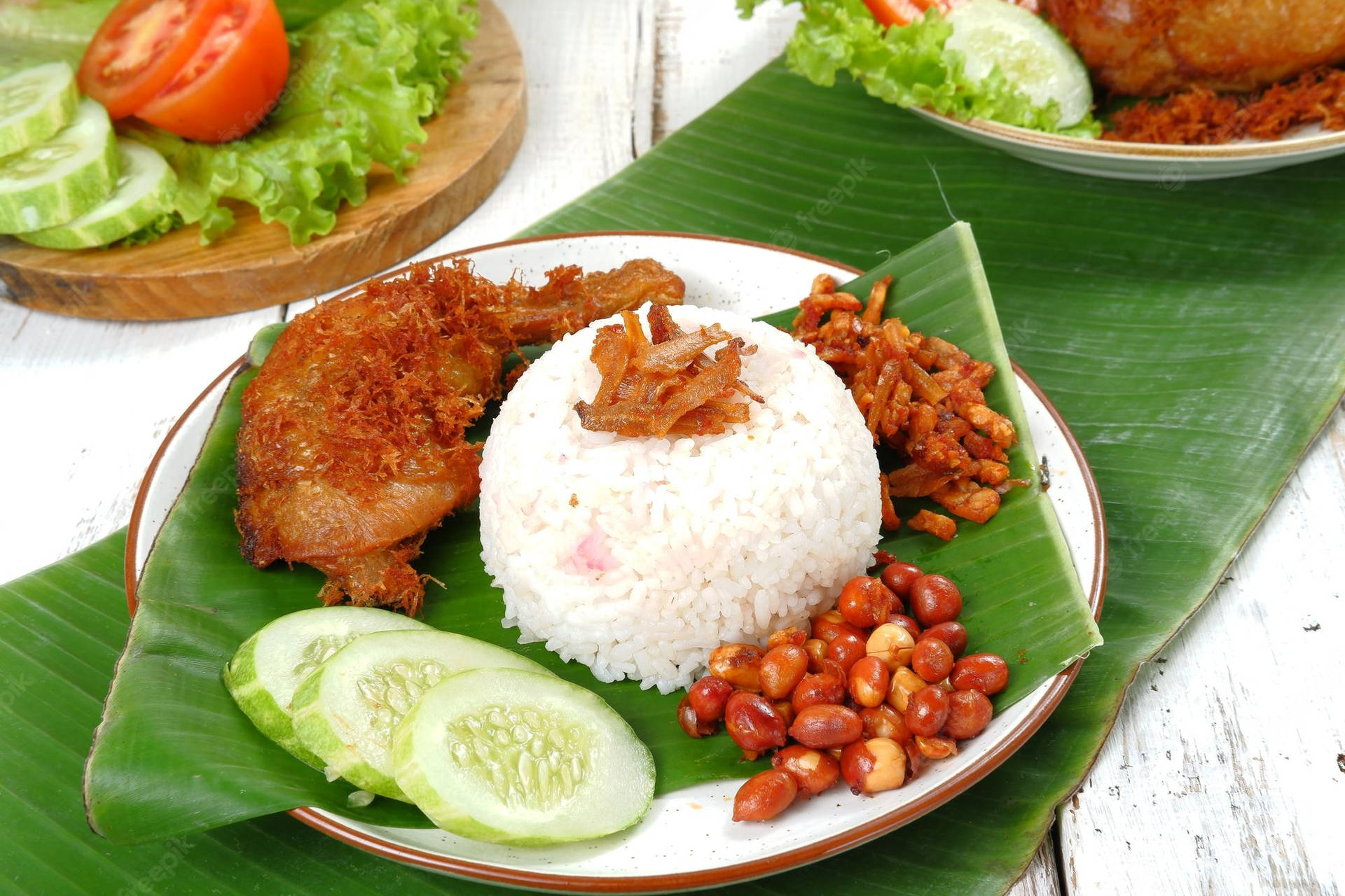 Malaysian Cuisine Nasi Lemak Food Photography Background