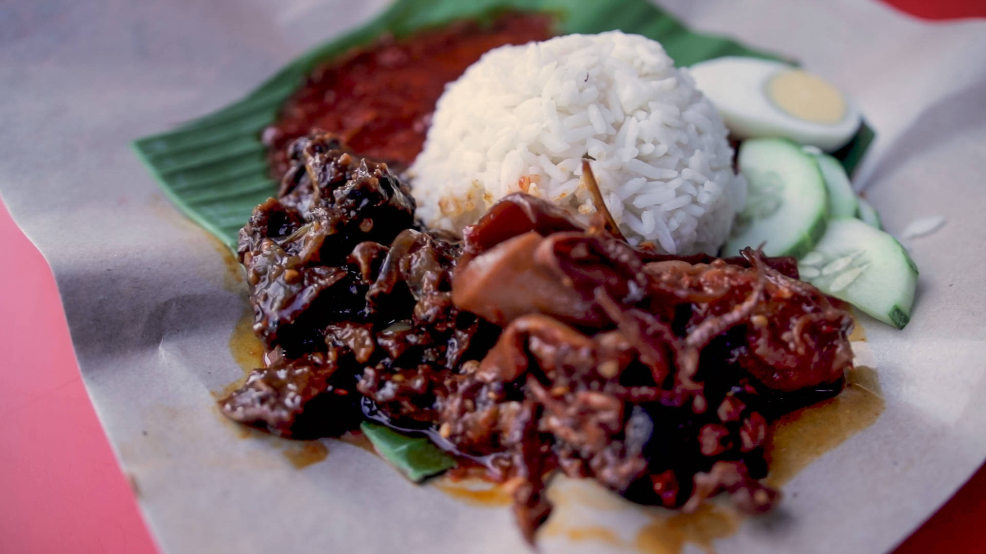 Malaysian Nasi Lemak In Bangsar Stall