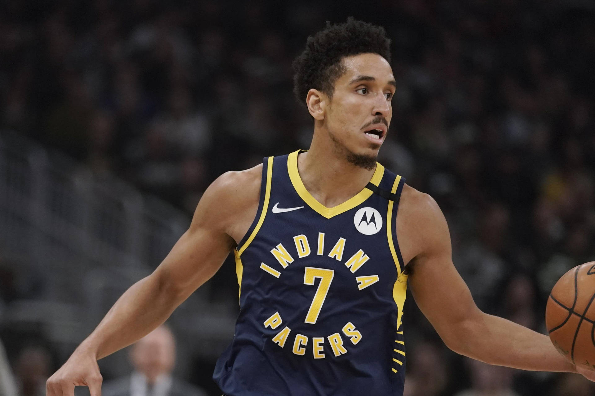Malcolm Brogdon In Pacers Jersey Background
