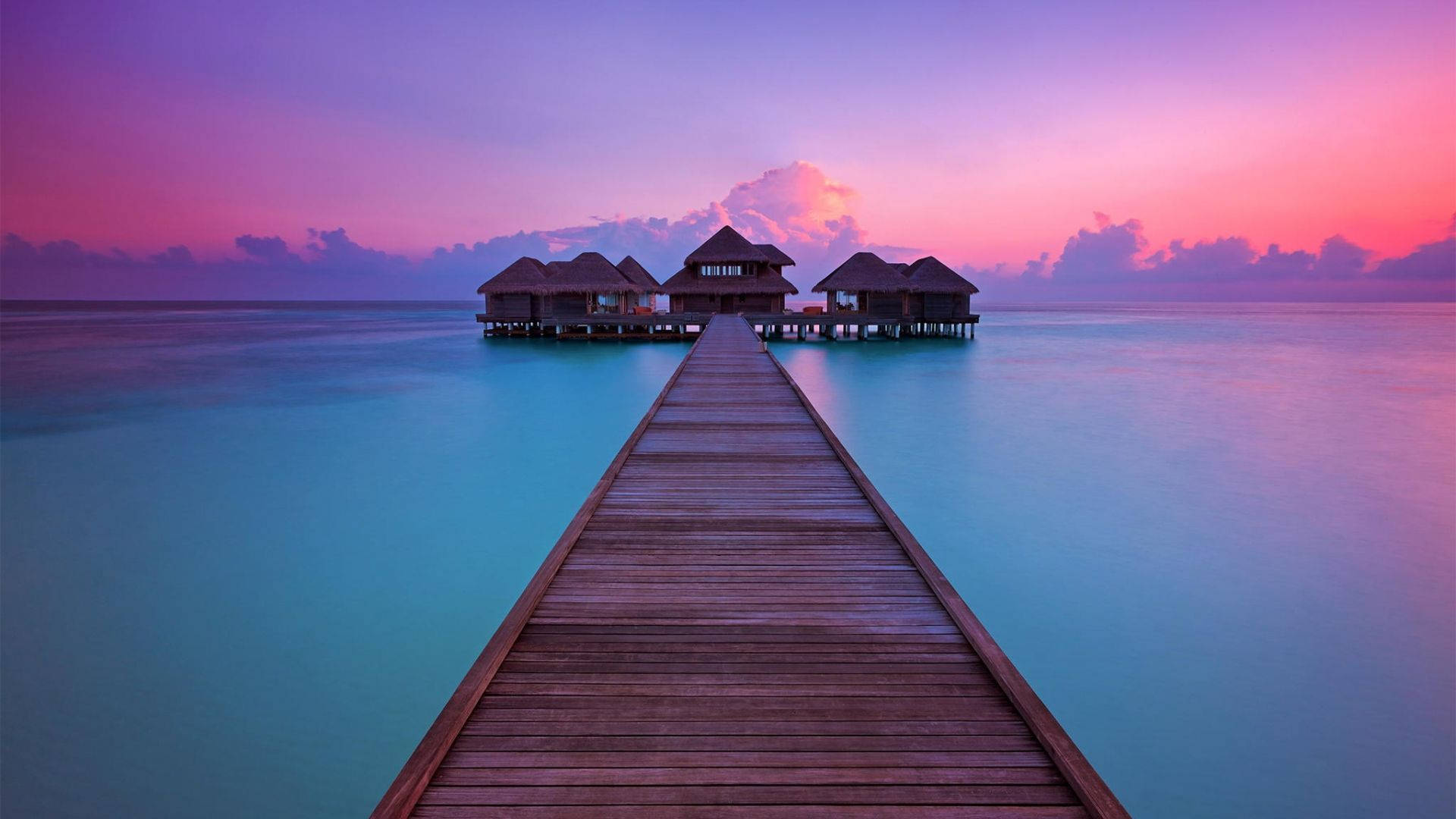 Maldives Beautiful Sunset Background