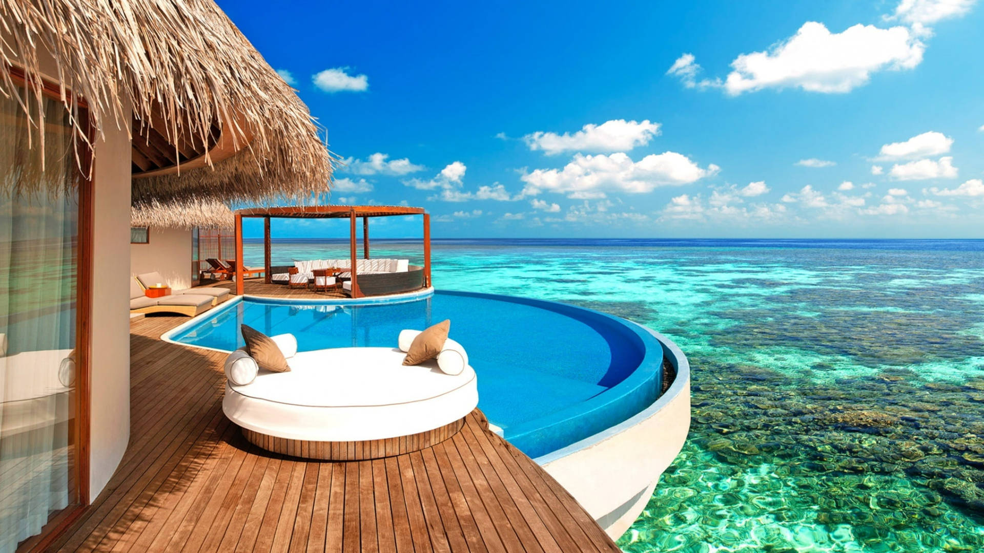 Maldives Hotel Suite Background