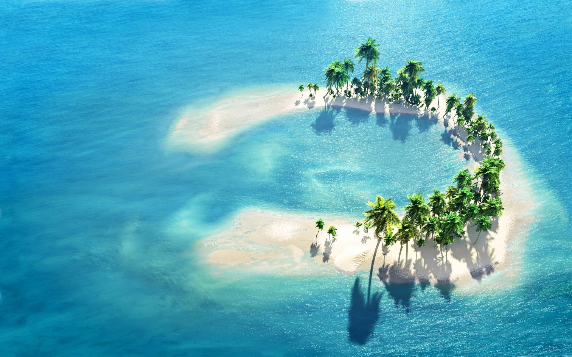 Maldives Island Resort Aerial Background