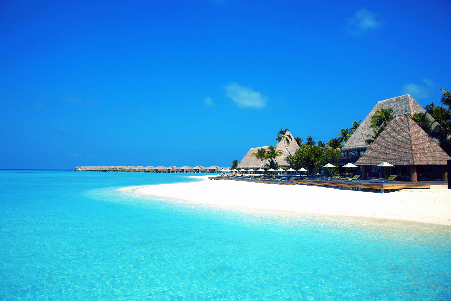 Maldives Water Villas Background