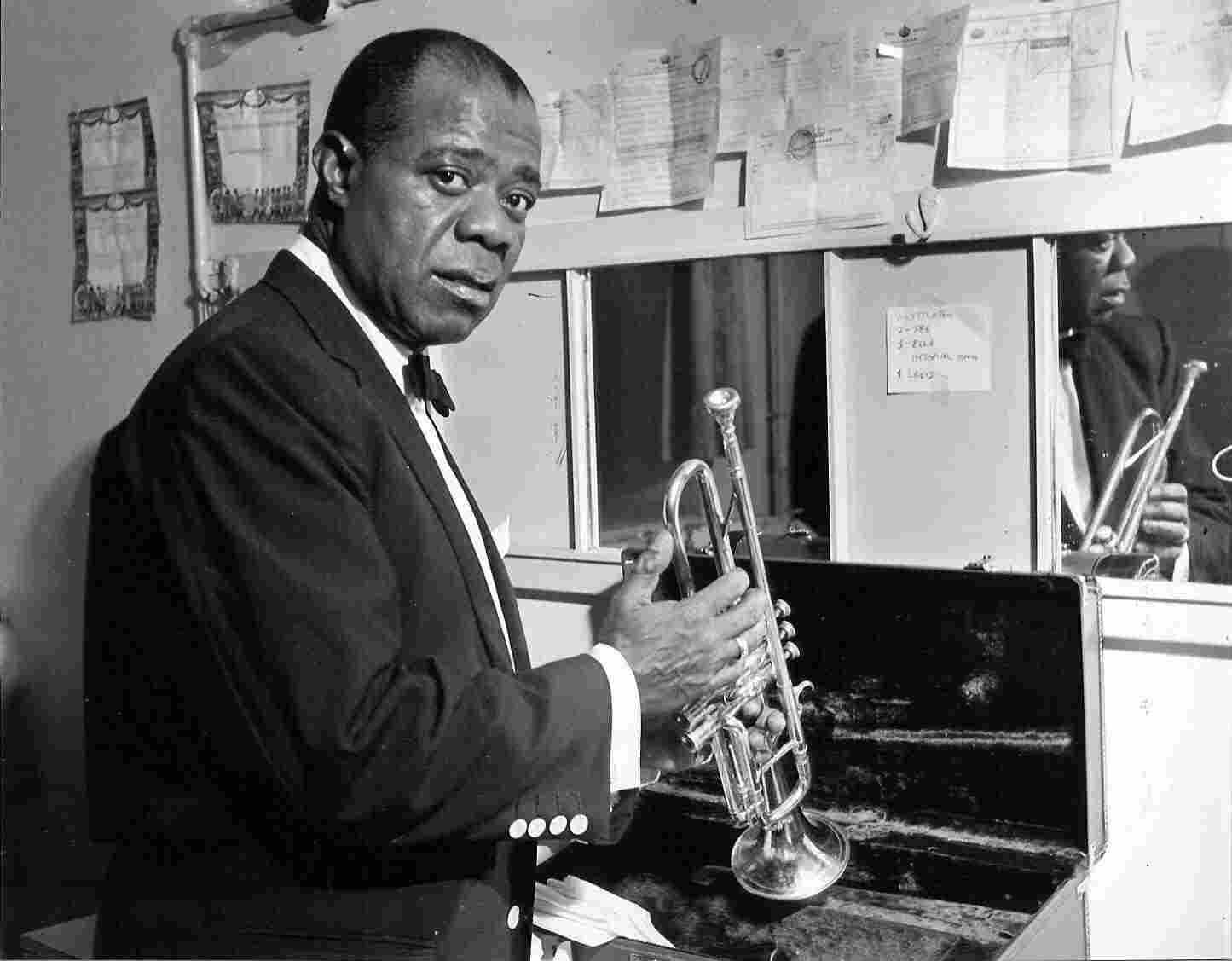 Male American Artist Louis Armstrong Background