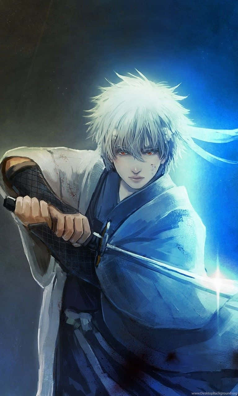 Male Anime Characters Gintoki Sakata Background