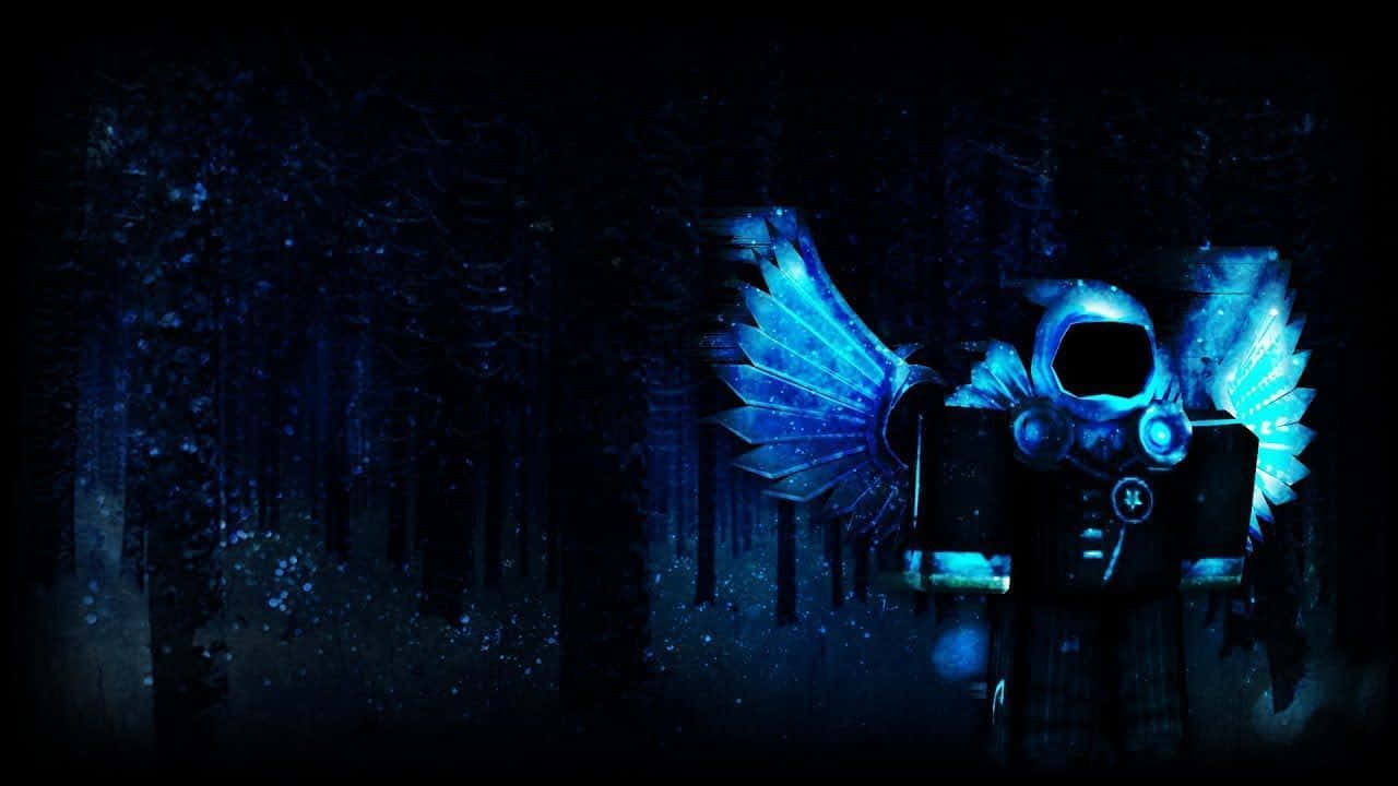 Male Character Roblox Blue Wings Background