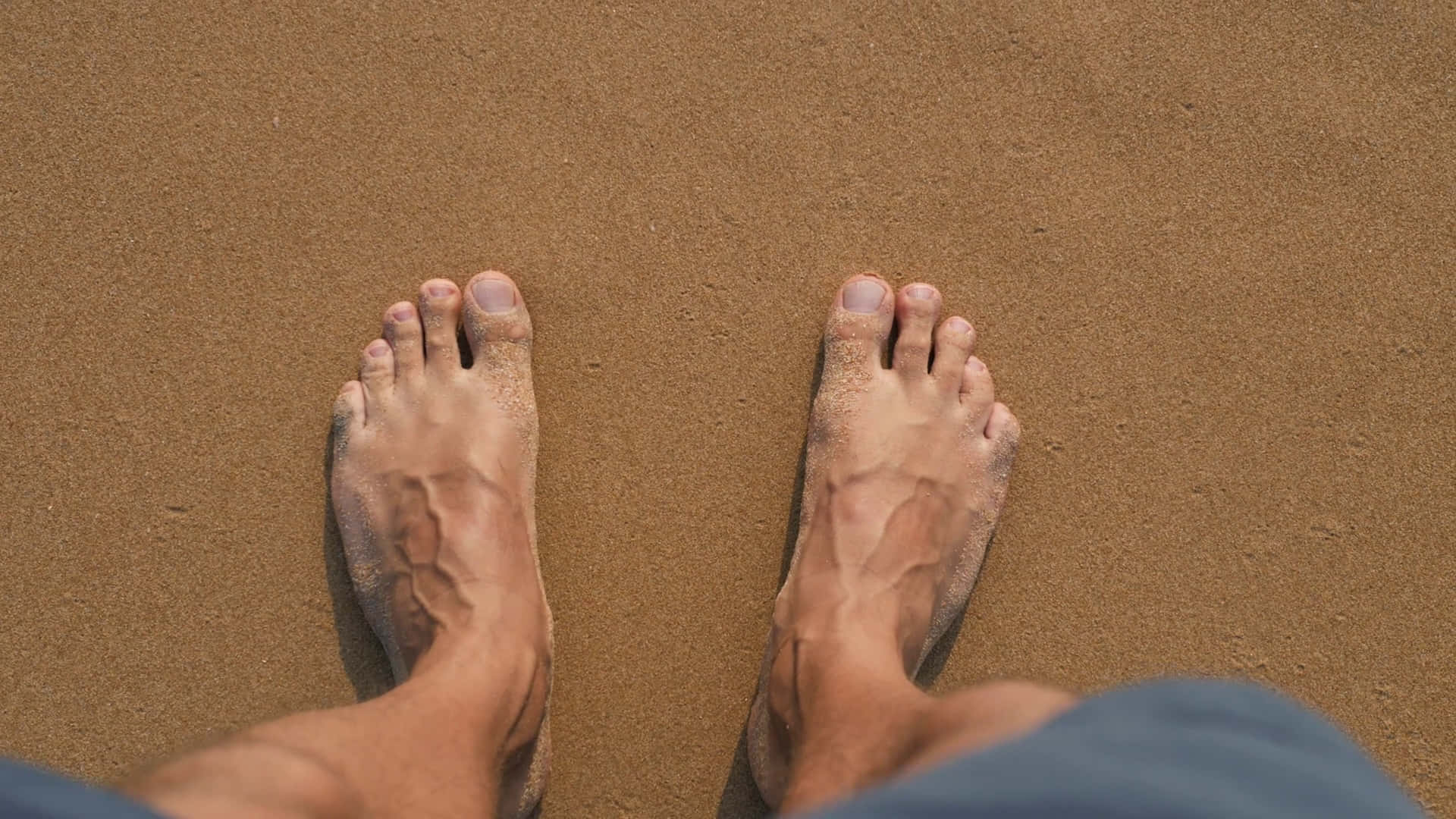 Male Feet With Veiny Instep Background