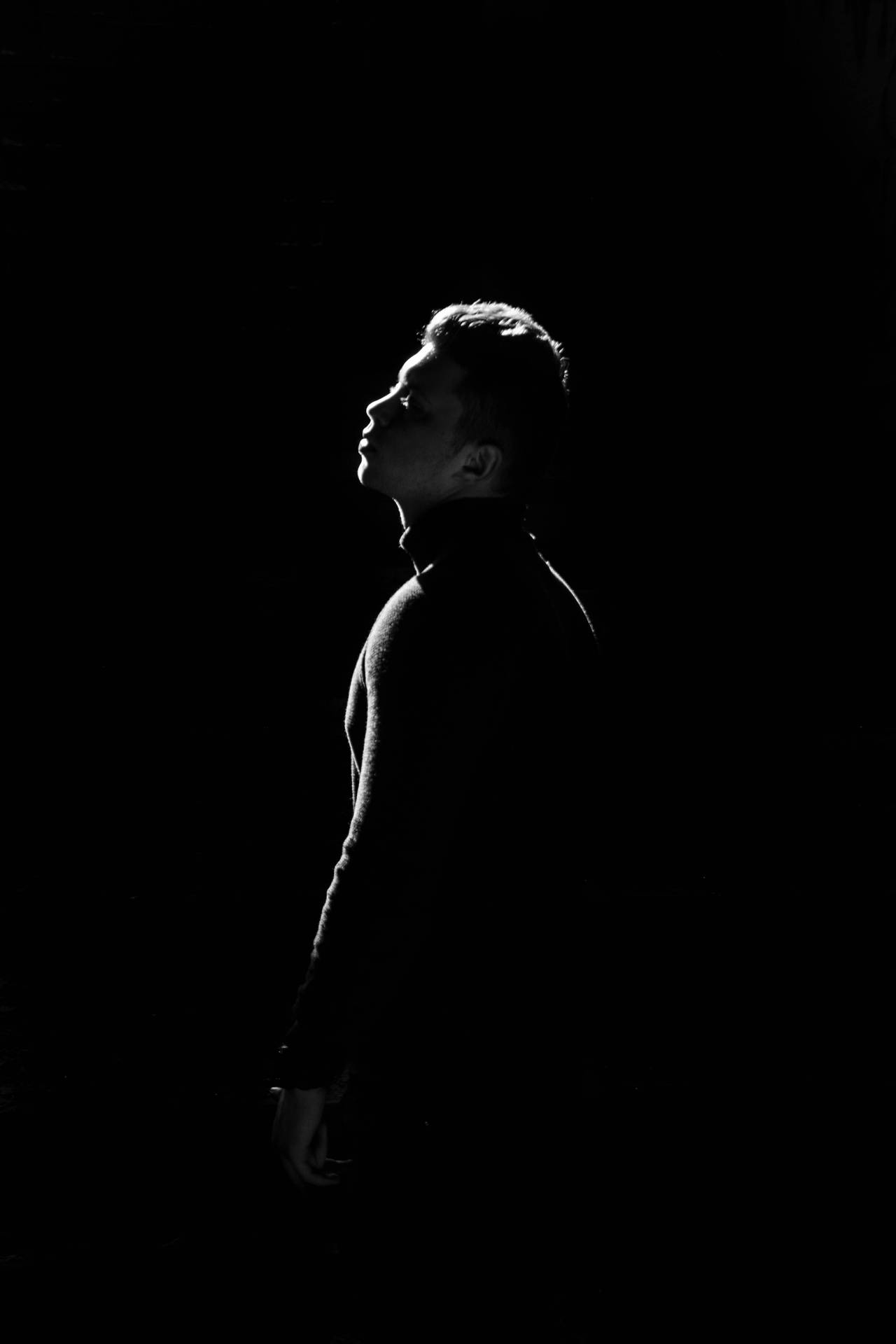 Male Model Dark Minimalist Background