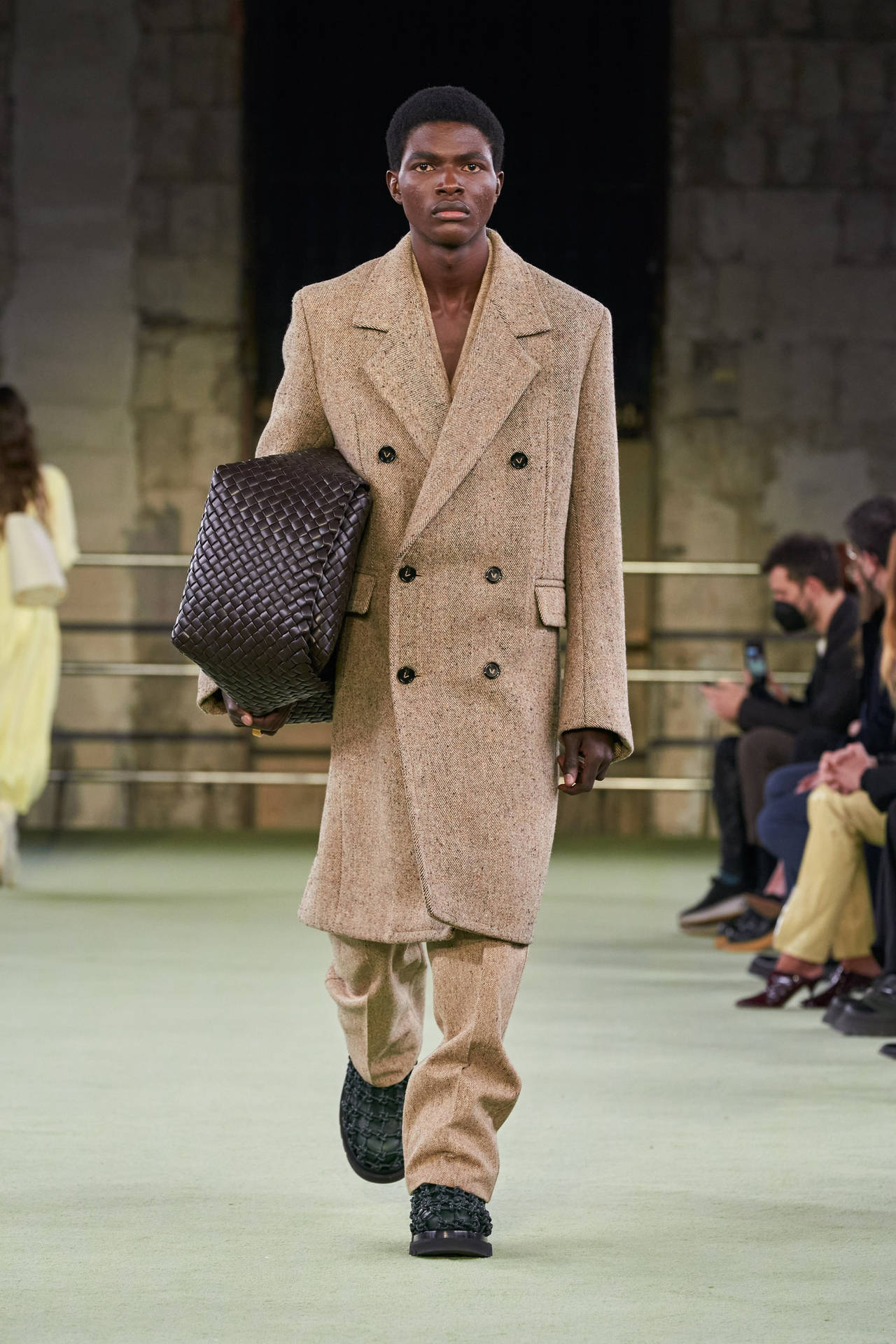 Male Model With Brown Bottega Veneta Bag