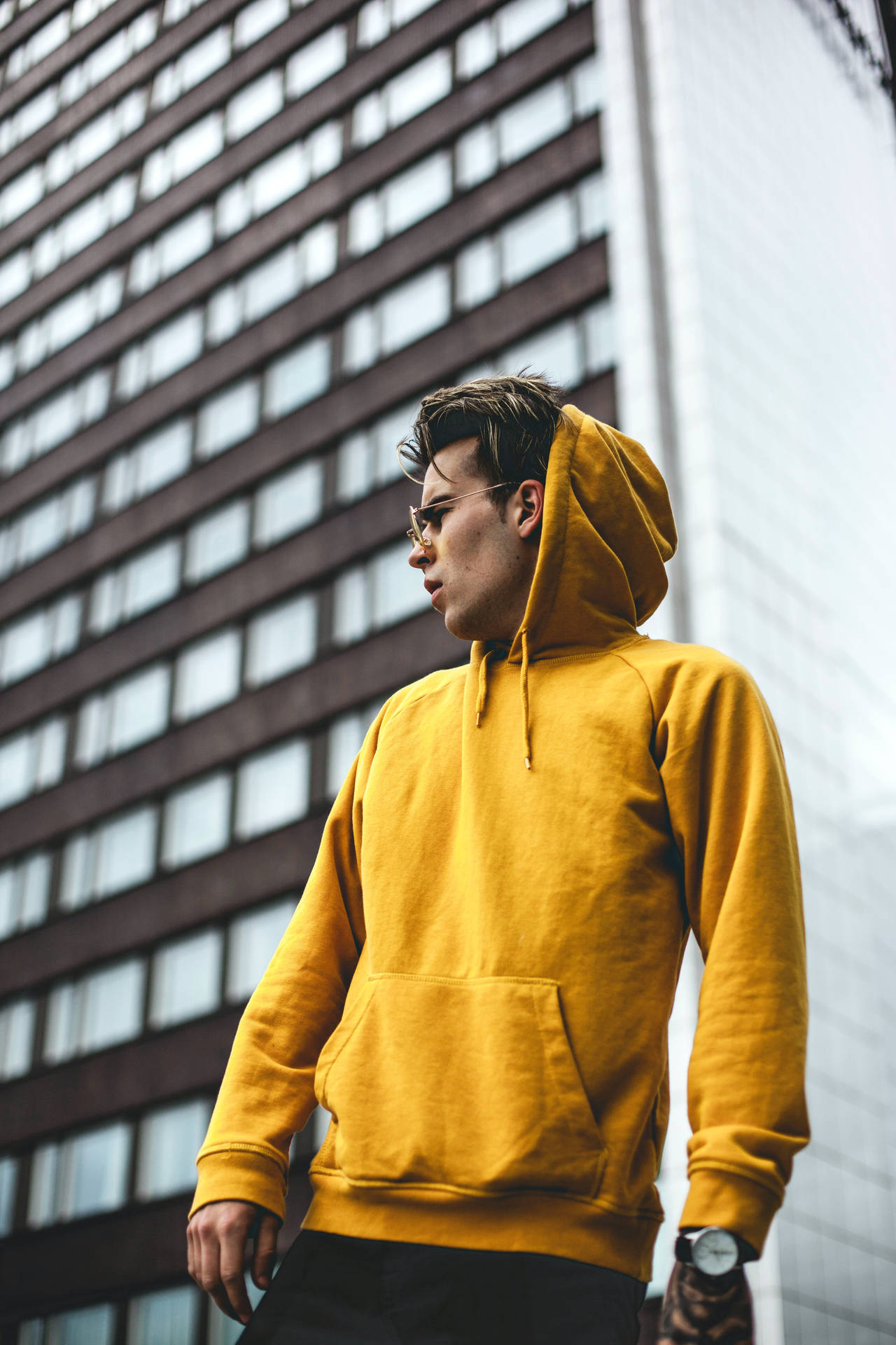 Male Pose Wearing Yellow