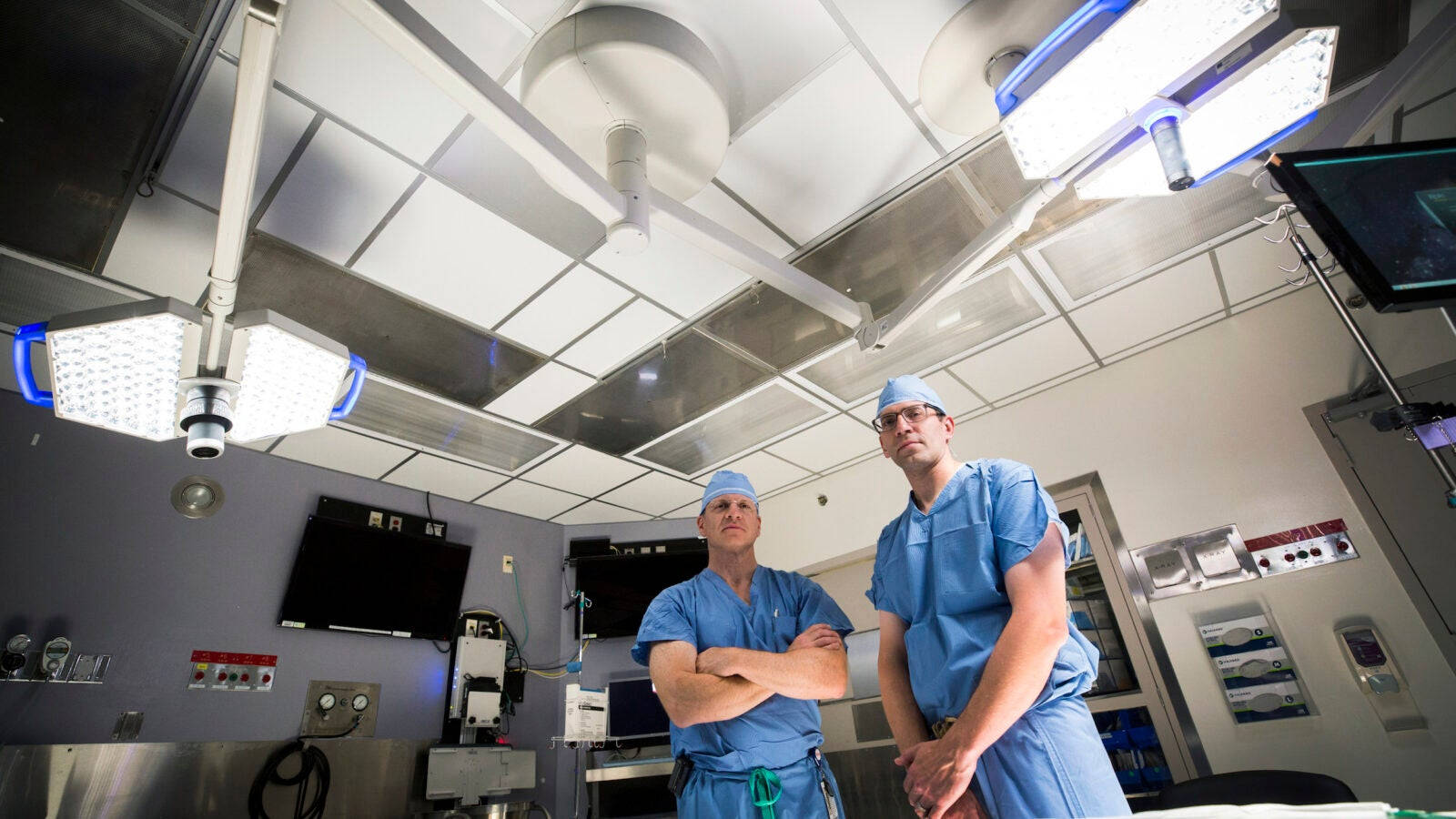 Male Surgeon Wearing Scrubs Background