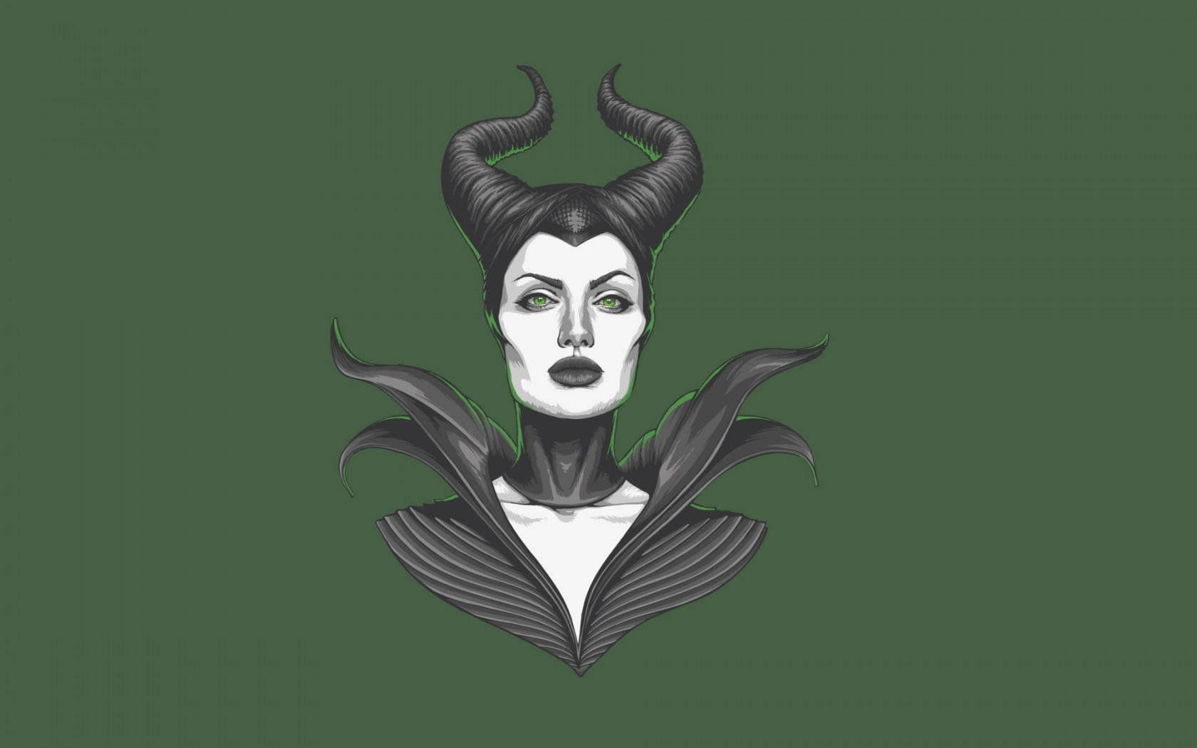 Maleficent Green Background Background