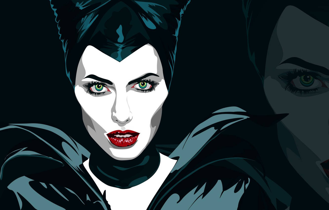 Maleficent Pop Art Background