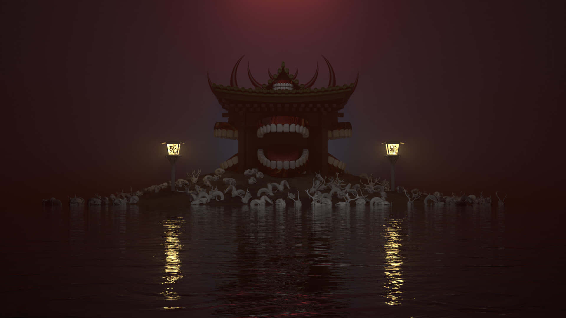 Malevolent Open Mouth [wallpaper] Background