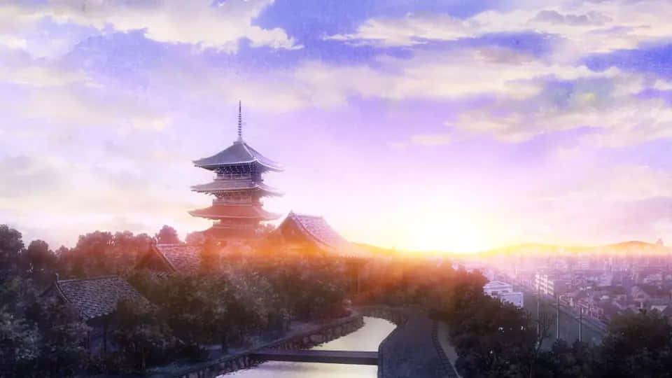 Malevolent Shrine In Sunrise [wallpaper] Background