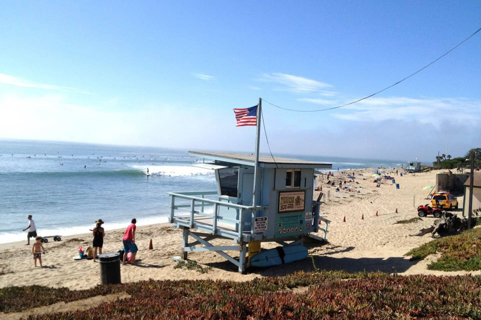 Malibu California U.s.a Flag Background