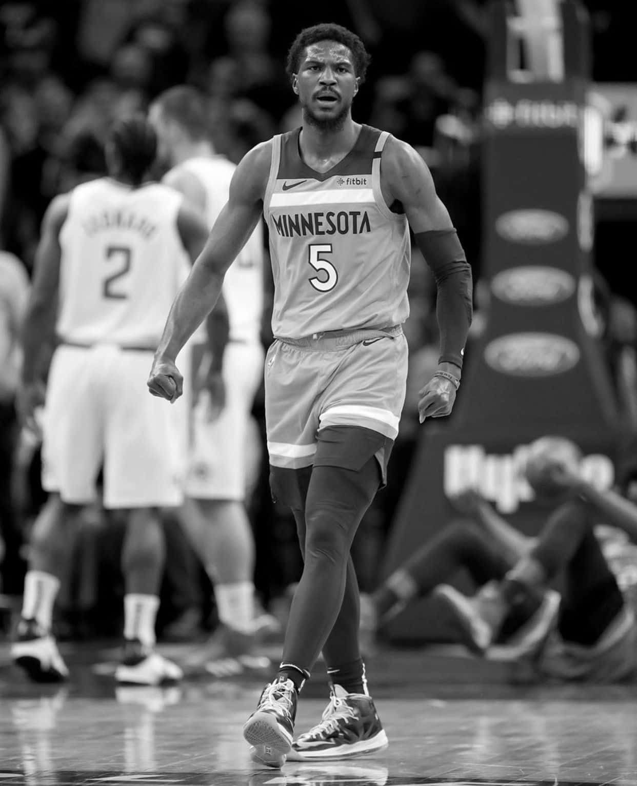 Malik Beasley Game Versus Los Angeles Clippers Background