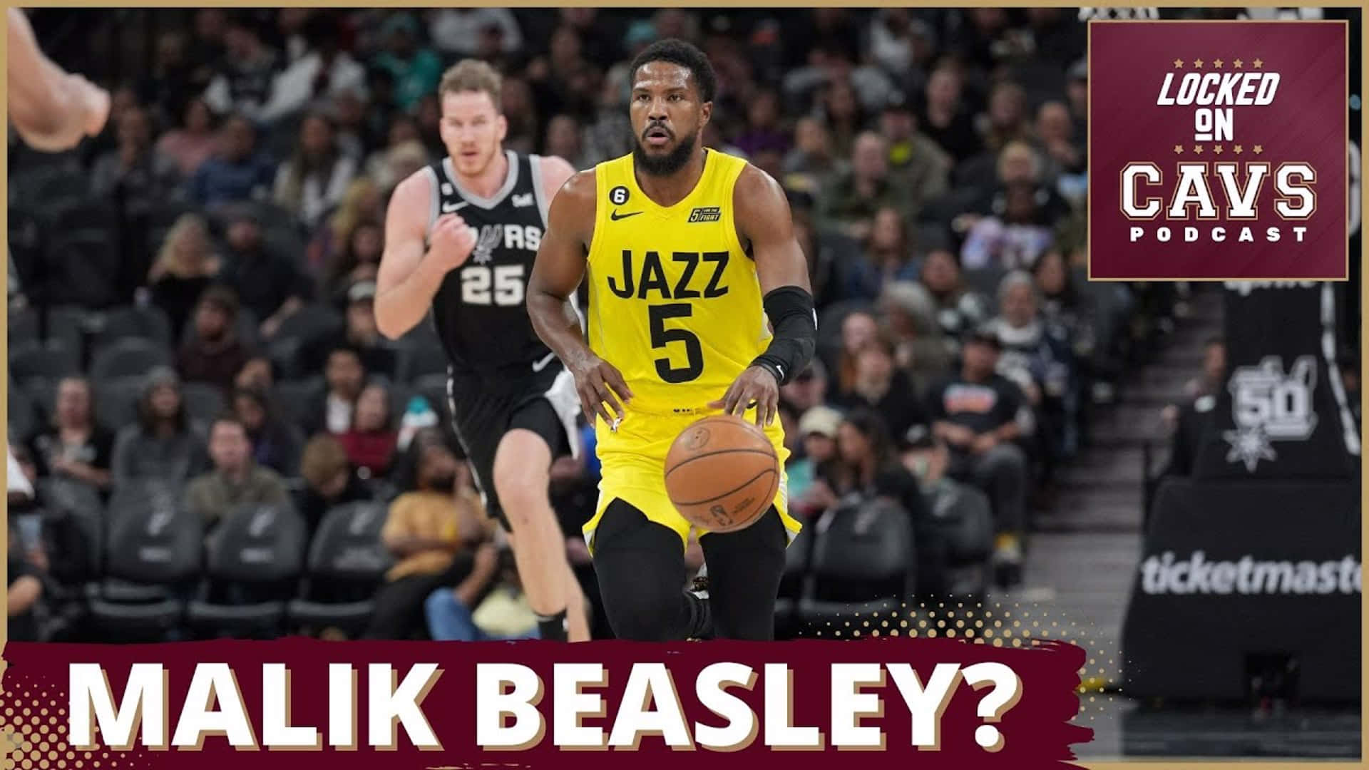 Malik Beasley Locked On Cavs Podcast Graphic Art Background