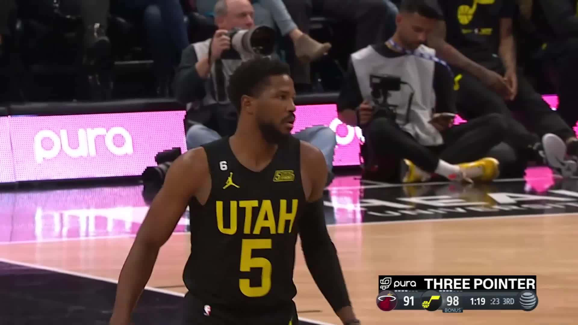 Malik Beasley Utah Jazz Versus Miami Heat Background