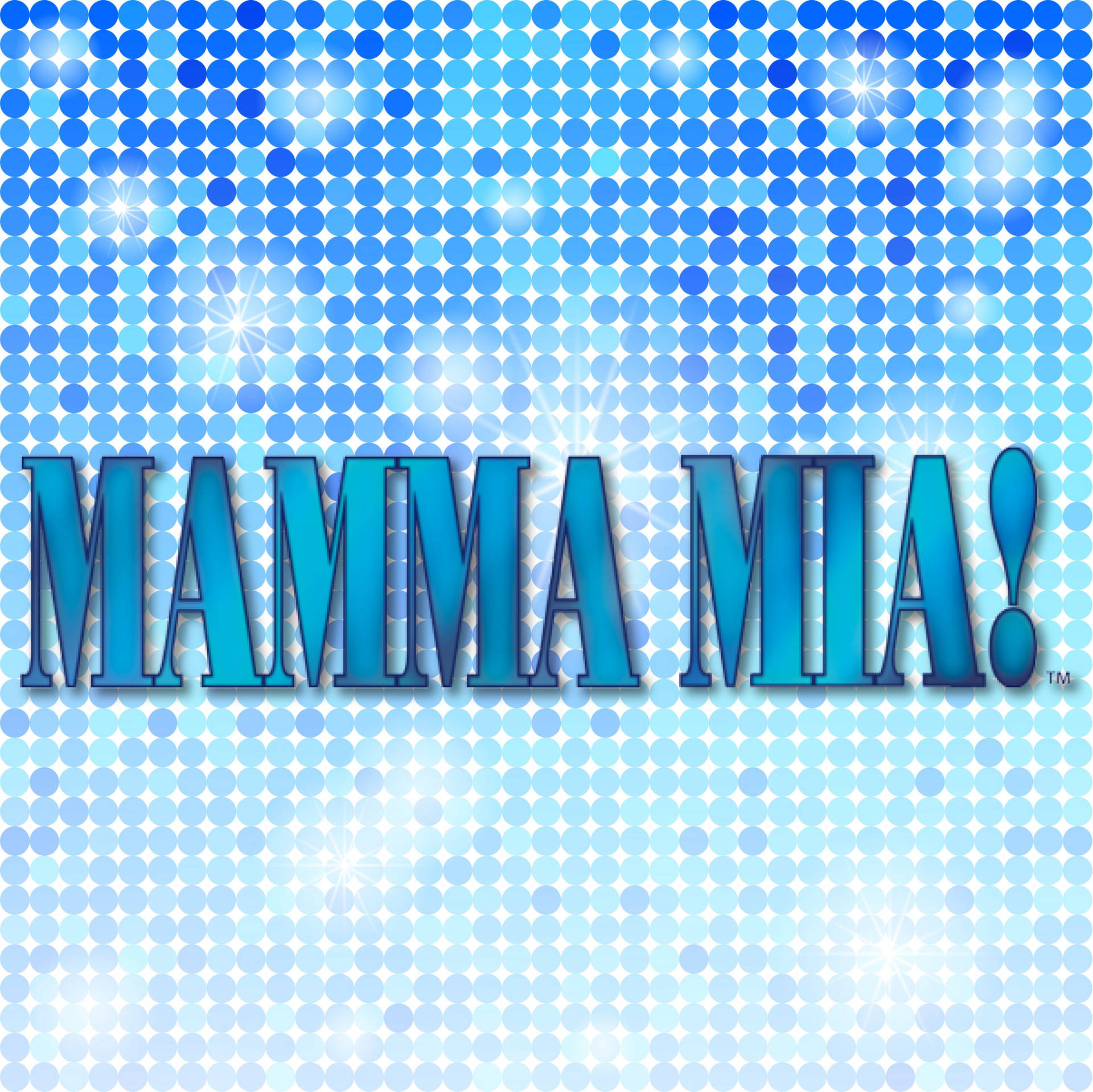 Mamma Mia Minimalist Blue Lettering