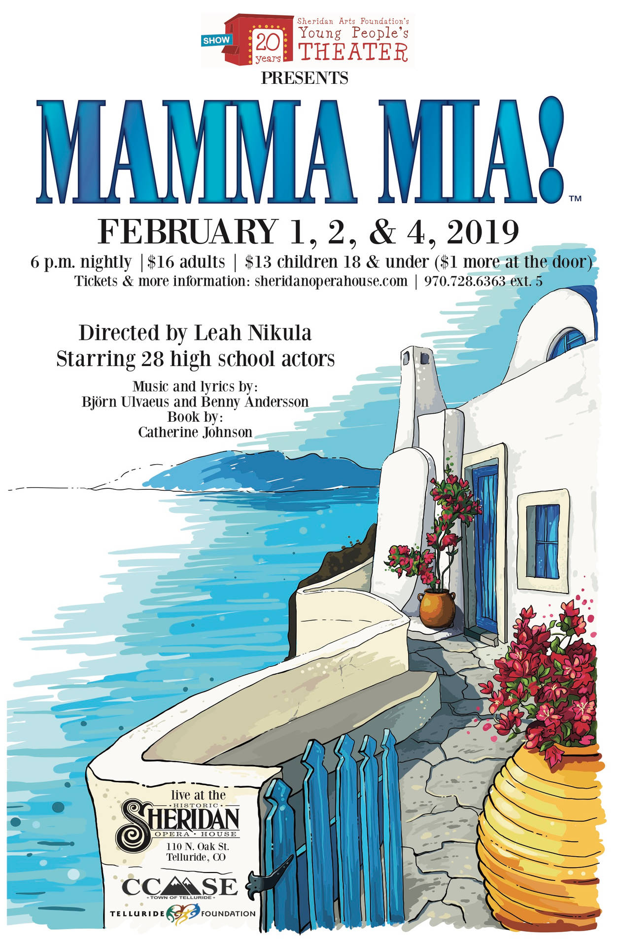 Mamma Mia Poster Title Illustration Background