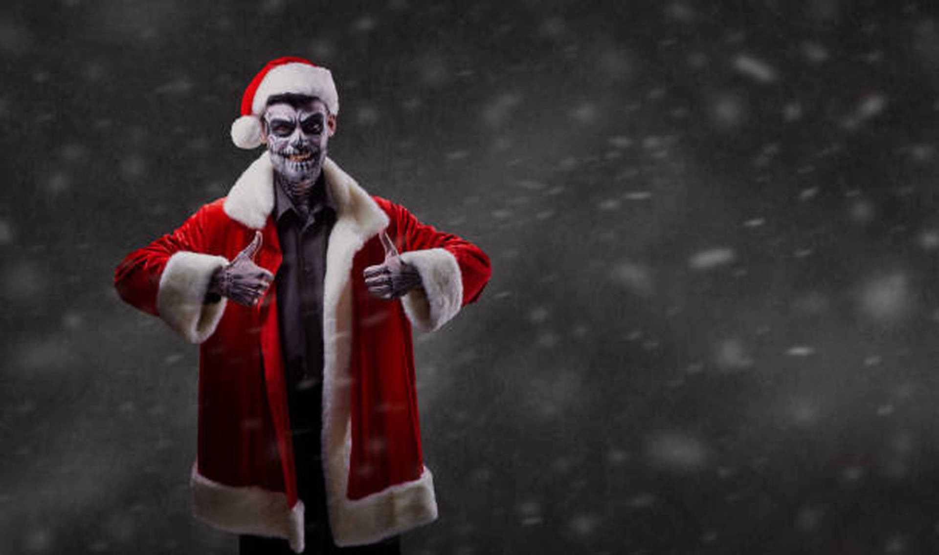 Man As Evil Zombie Santa Background