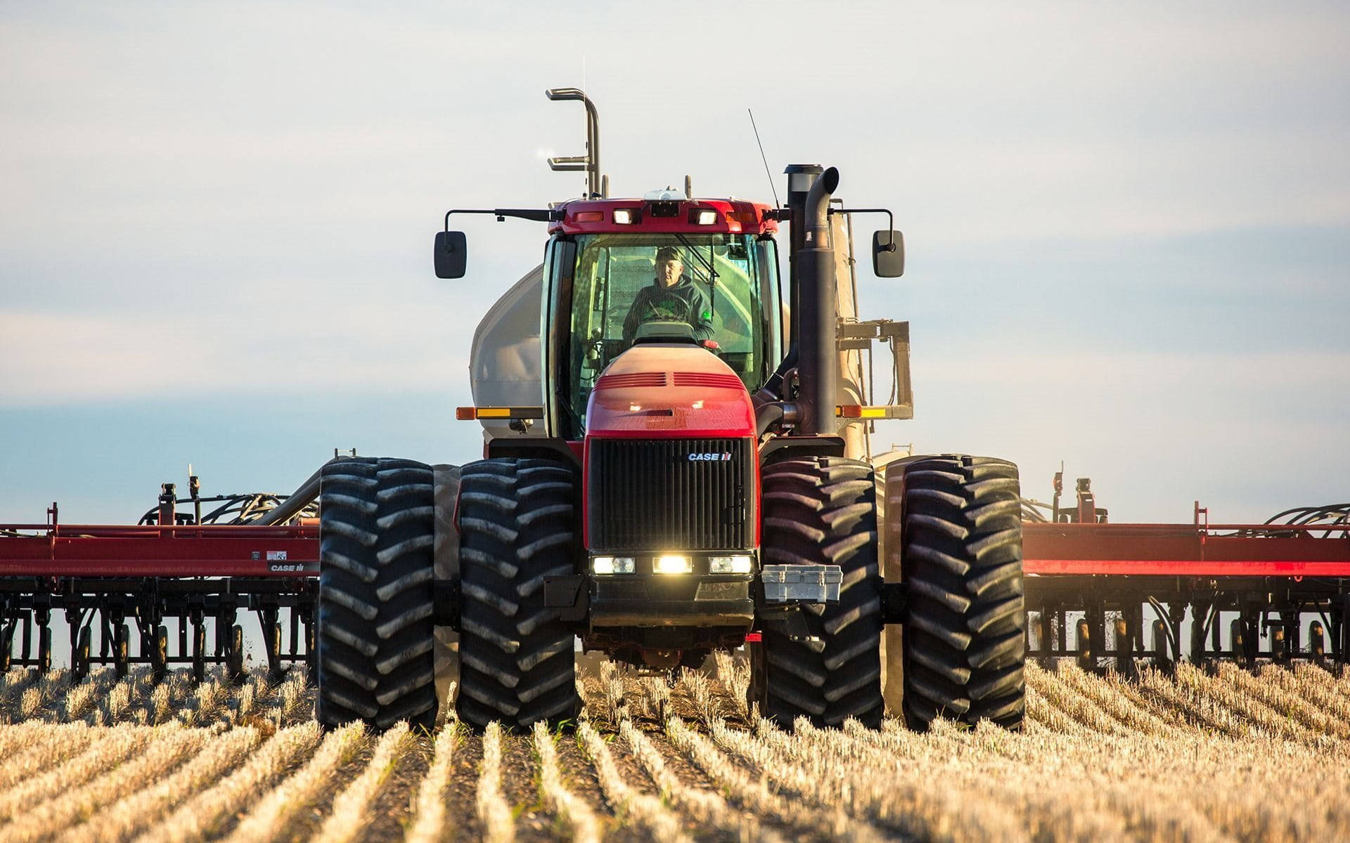 Man Driving Case Stx Steiger Tractor Background