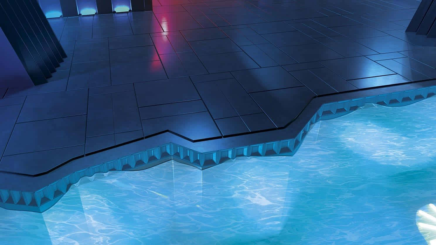 Man Exploring The Iconic Batcave Background