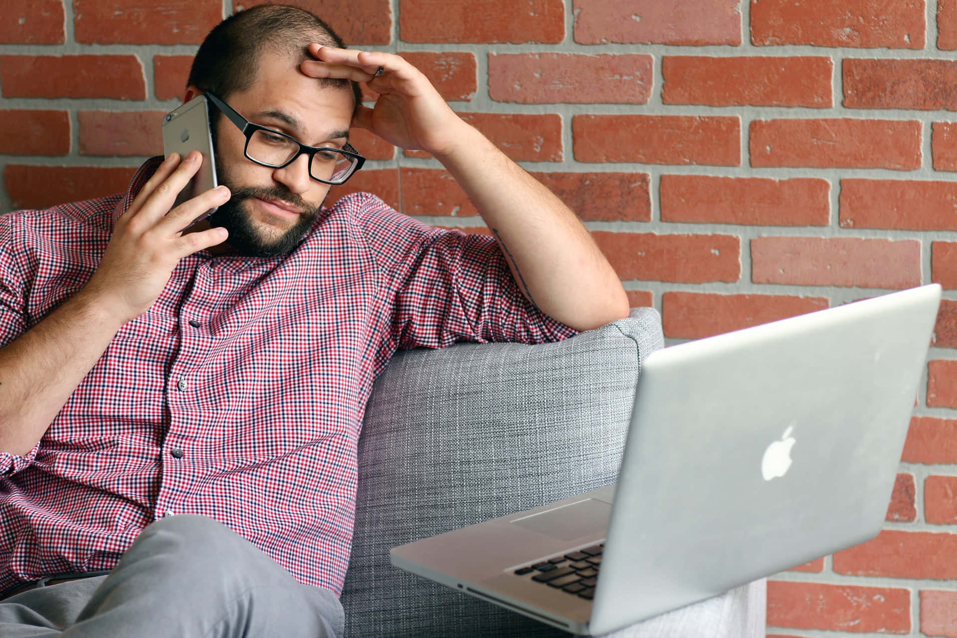 Man Expressing Frustration In A Working Environment