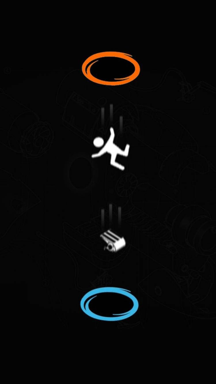 Man Falling From Portal Background