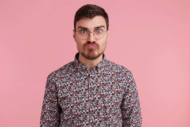 Man In A Belligerent Reaction Background