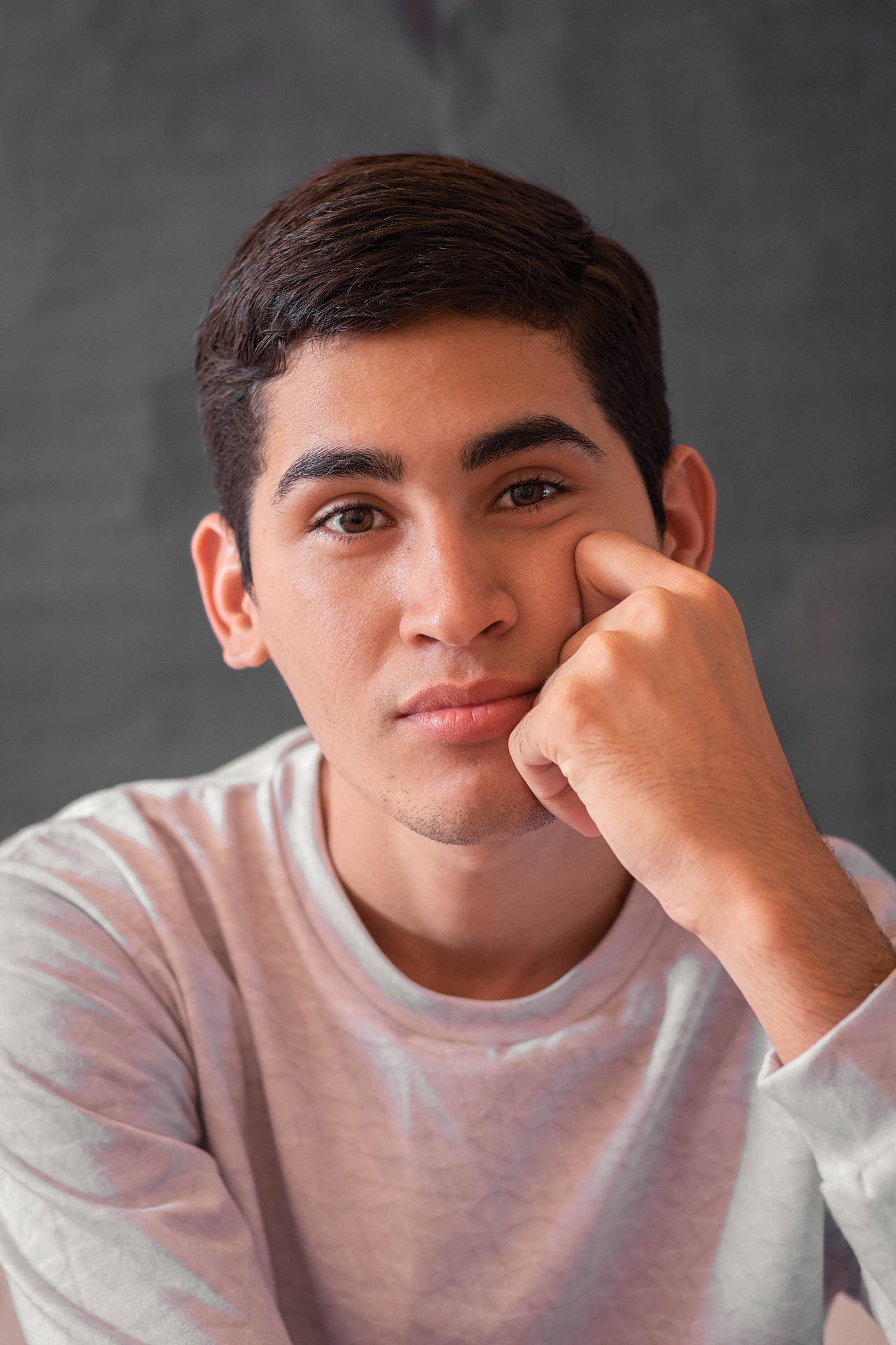 Man In Crew-neck Long-sleeved Top Headshot Background