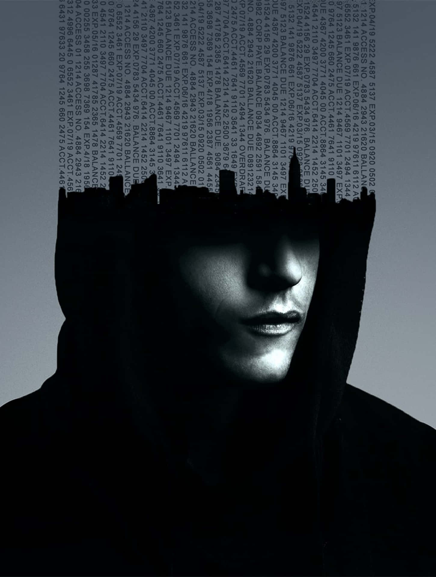 Man In Hoodie With Psychological Problem Background