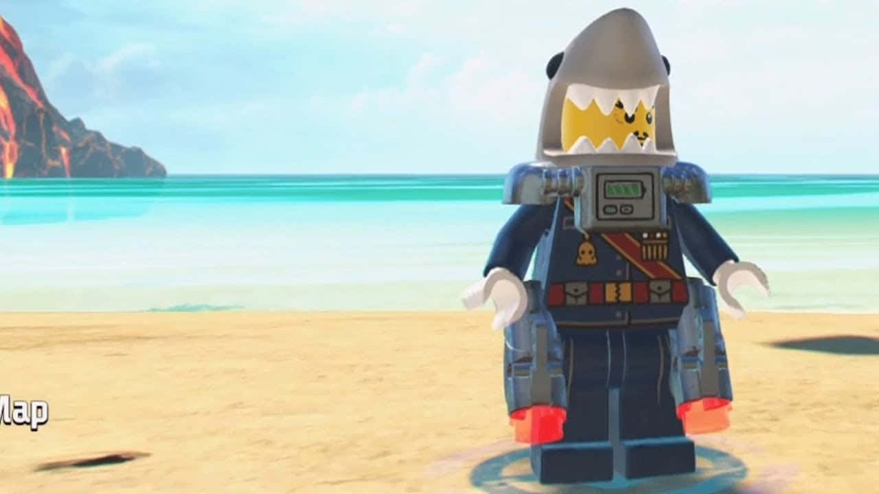 Man In Shark Helmet The Lego Ninjago Movie Background