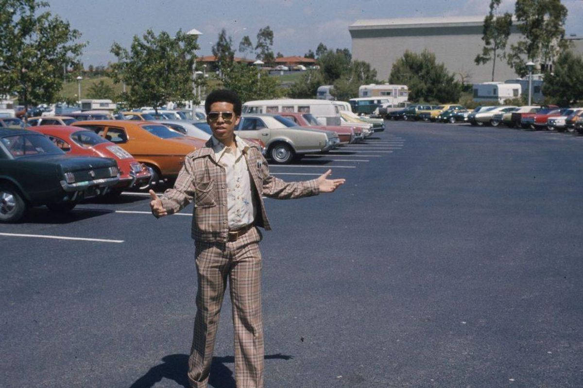 Man In Suit In Irvine Background